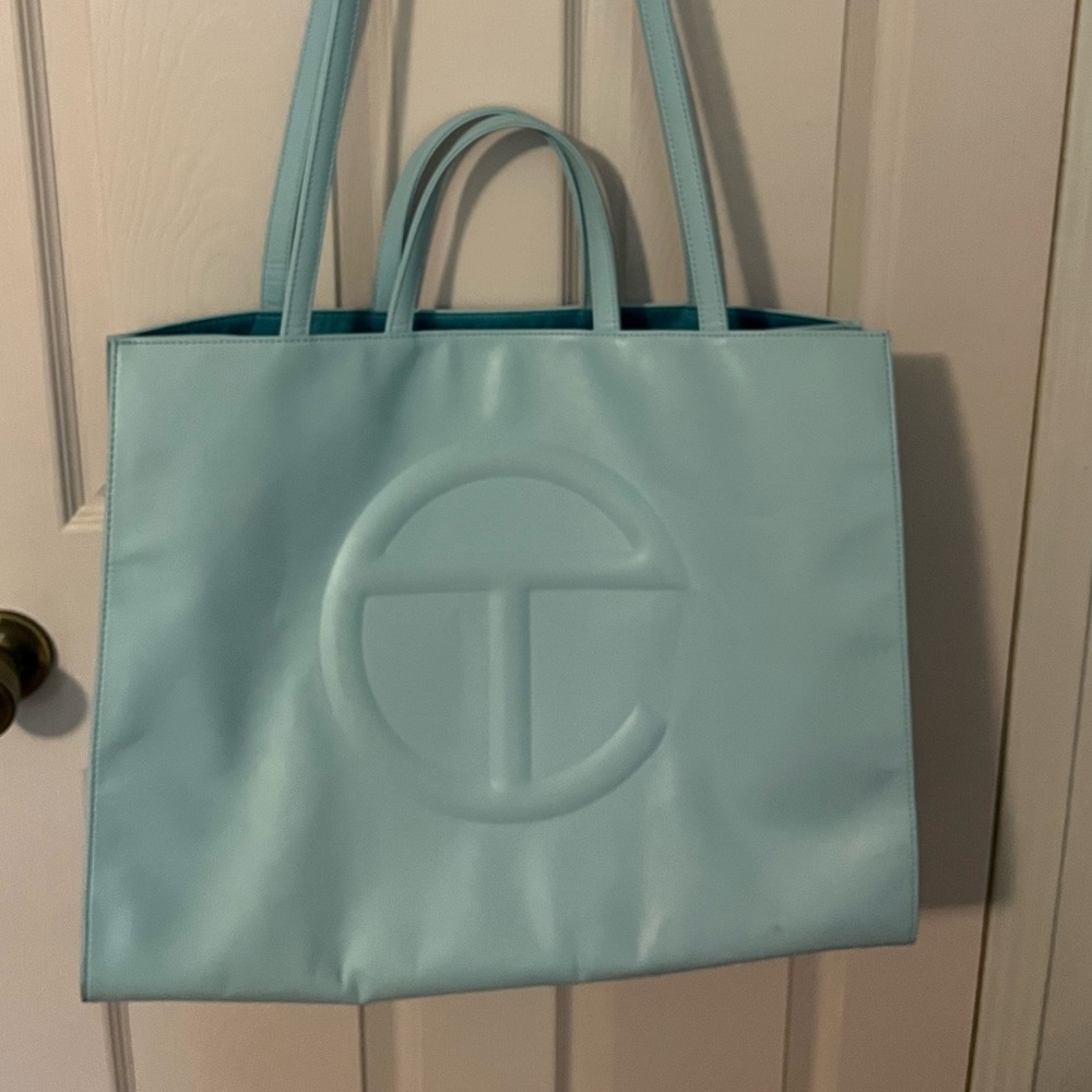 Large Pool Blue Telfar Shopping Bag